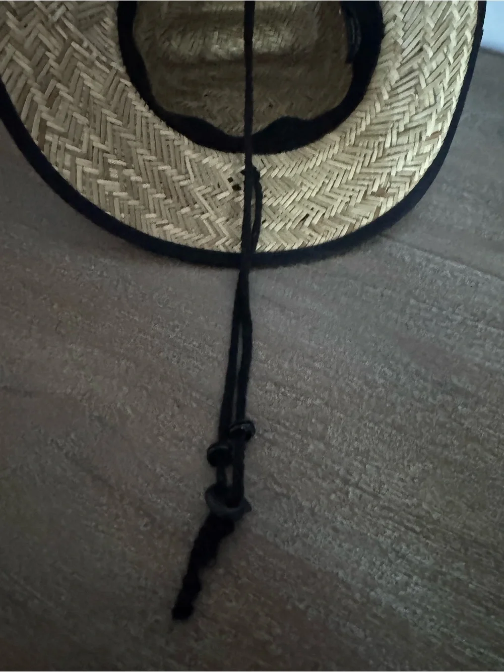 Binky Straw Hat - Natural with Black Trim